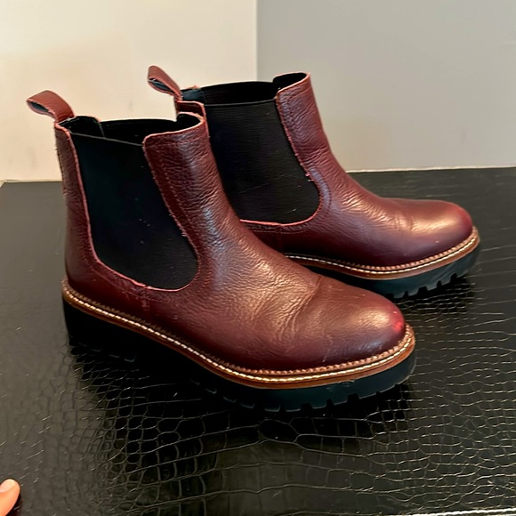 Nordstrom Carlson Miller Burgundy Miller Water Resistant boot Sz 6 - Picture 2 of 5